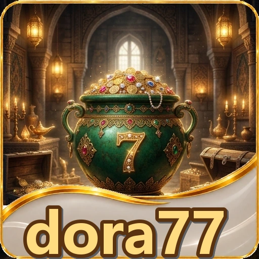 Kartu katalog dora77 menampilkan penjelasan singkat, versi/ukuran acuan paket inti, dan skor